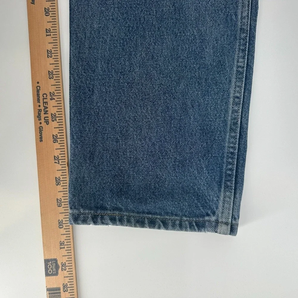 Wrangler Jeans Mens 35x30 Blue Denim Cotton Straight Leg Regular Fit 5-Pocket